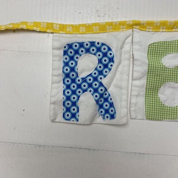 OOAK Handmade Children's Fabric Reading Theme Bunting Banner Garland - Picture 5 of 11